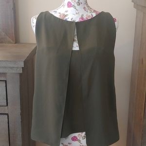 Ralph Lauren olive green sleeveless blouse small